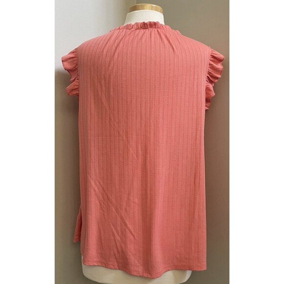 Ces Femme Ladie's *MD Flowy Ruffle Sleeveless Top - Picture 3 of 4